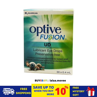 Optive fusion UD 30 x0.4ml Lubricant Eye Drops helps maintains hydration on eyes