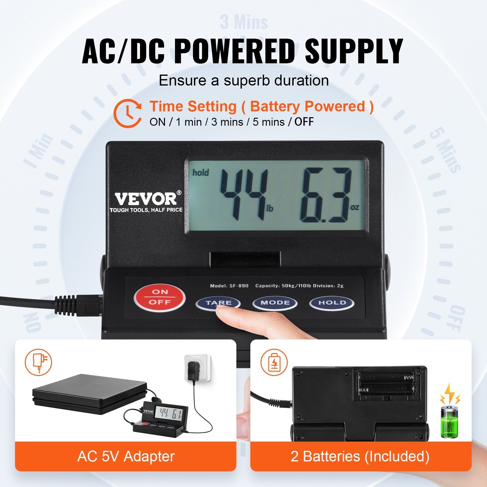 Pèse-colis de Précision 2 g Éviter Surcoût Postal Balance 50 kg LCD - 3