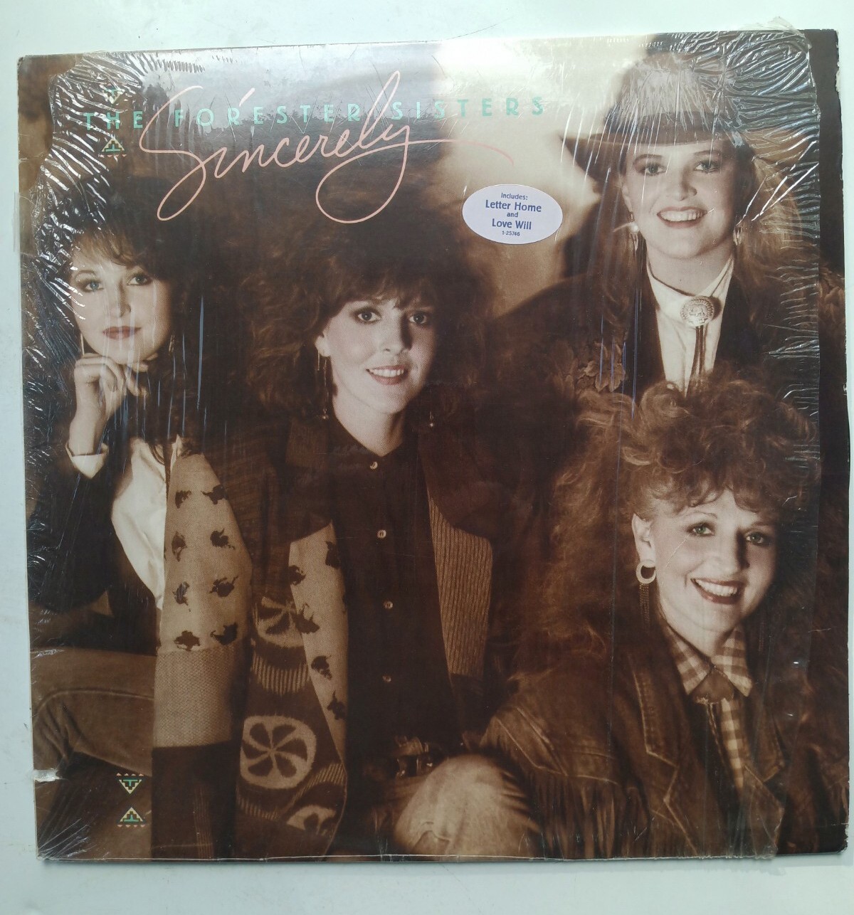 SINCERELY  -  THE FORESTER SISTERS Sleeve in shrink with hype sticker LP