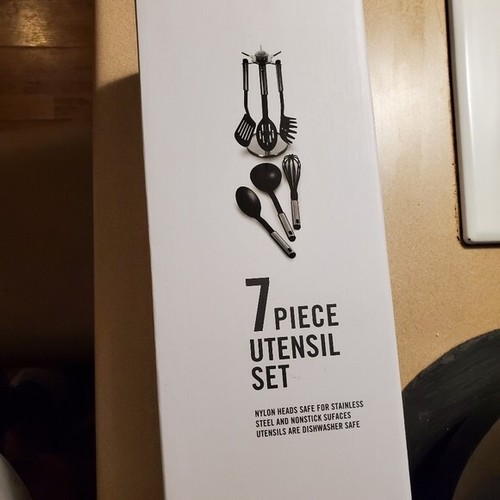 Martha Stewart Essentials 7 Piece Utensil Set w/Stand Macy's New in Box