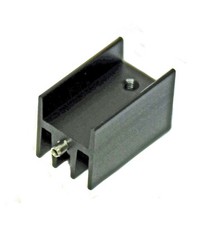 10pc Transistor TO-220 Aluminum Heat Sink  15x16.5mm WxD H 25mm Black  Pin