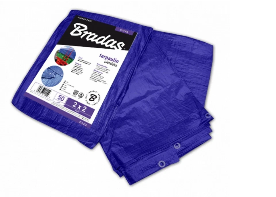 BRADAS Abdeckplane 2x3m 2x4m 3x3m 3x4m 4x8m 8x10m Abdeckung Gewebeplane blau PL Plane