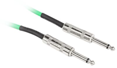 Rockville RCGT6.0G 6' 1/4'' TS to 1/4'' TS Instrument Guitar Cable in Green