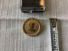 Vintage Clara Barton American Red Cross Award Brooch Pin Pendant Gold Tone 1499