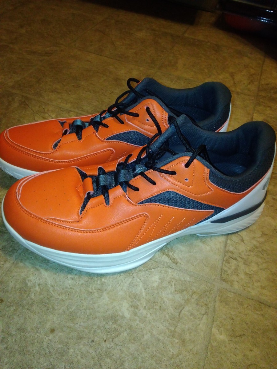 Fitville Marca Mens Orange Lace Up Low Top Tennis Sneaker  display picture 3