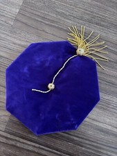 Doctoral Graduation Tam Unisex Purple Velvet 8-Sided with Gold Bullion