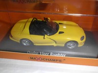 Maxichamps 1:43 940144031 Dodge Viper Roadster 1993 Yellow Neu Ovp
