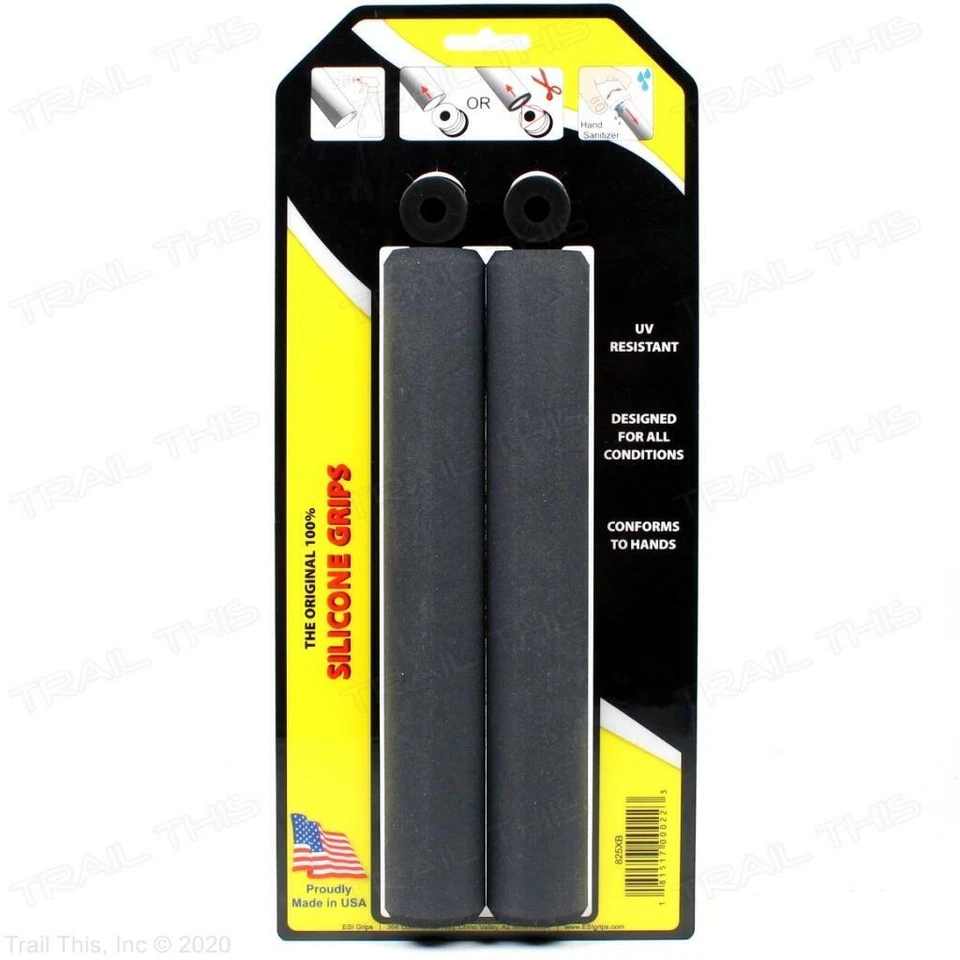 Empuñaduras de bicicleta ESI Extra Gruesas XXL 100 % silicona MTB 34 mm / 209 mm Amortiguador Foto 2 de 3