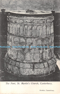 R362369 The Font St Martins Kirche Canterbury Bowler Canterbury