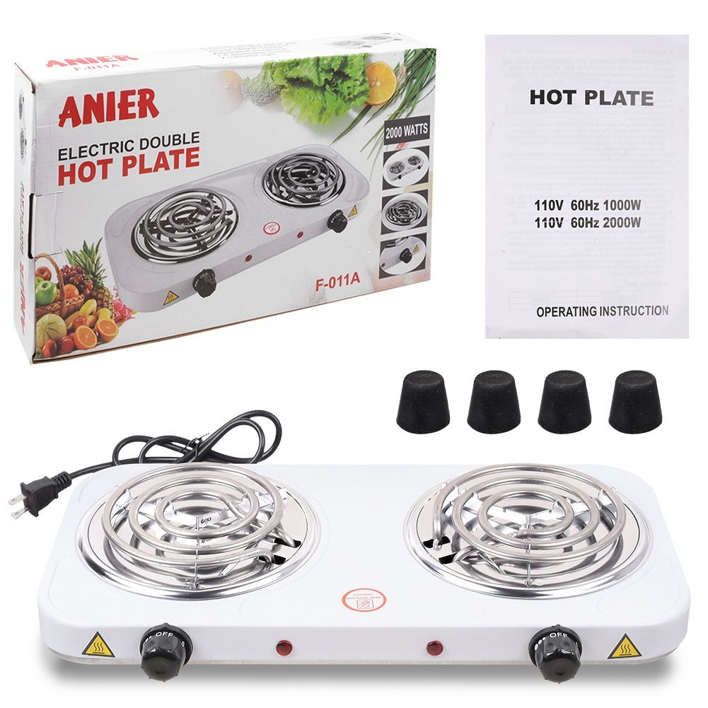 Hot Plate Double Burner Commercial Electric Portable Countertop Stove