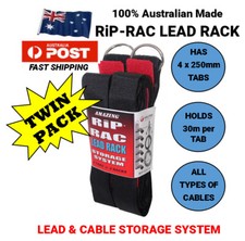 RiP-RAC&reg; LEAD RACK RED TWIN PACK Cable Organiser Storage Rack made with VELCRO&reg;