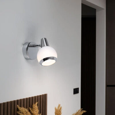Applique Murale Lumière pour Salle à Manger Verre Spot Mobile Chrome 1 Feux LED - Photo 1/4