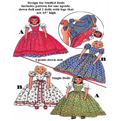 Topsy Turvy Doll Pattern & Pattern To Make A Doll With Legs Sewing Pattern