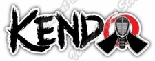 Kendo Japanese Martial Art Swords Shinai Car Bumper Vinyl Sticker Decal 7"X2.5"