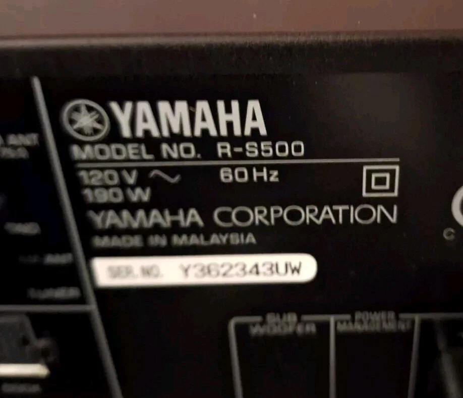Receptor Yamaha R-S500 usado con control remoto Foto 4 de 4