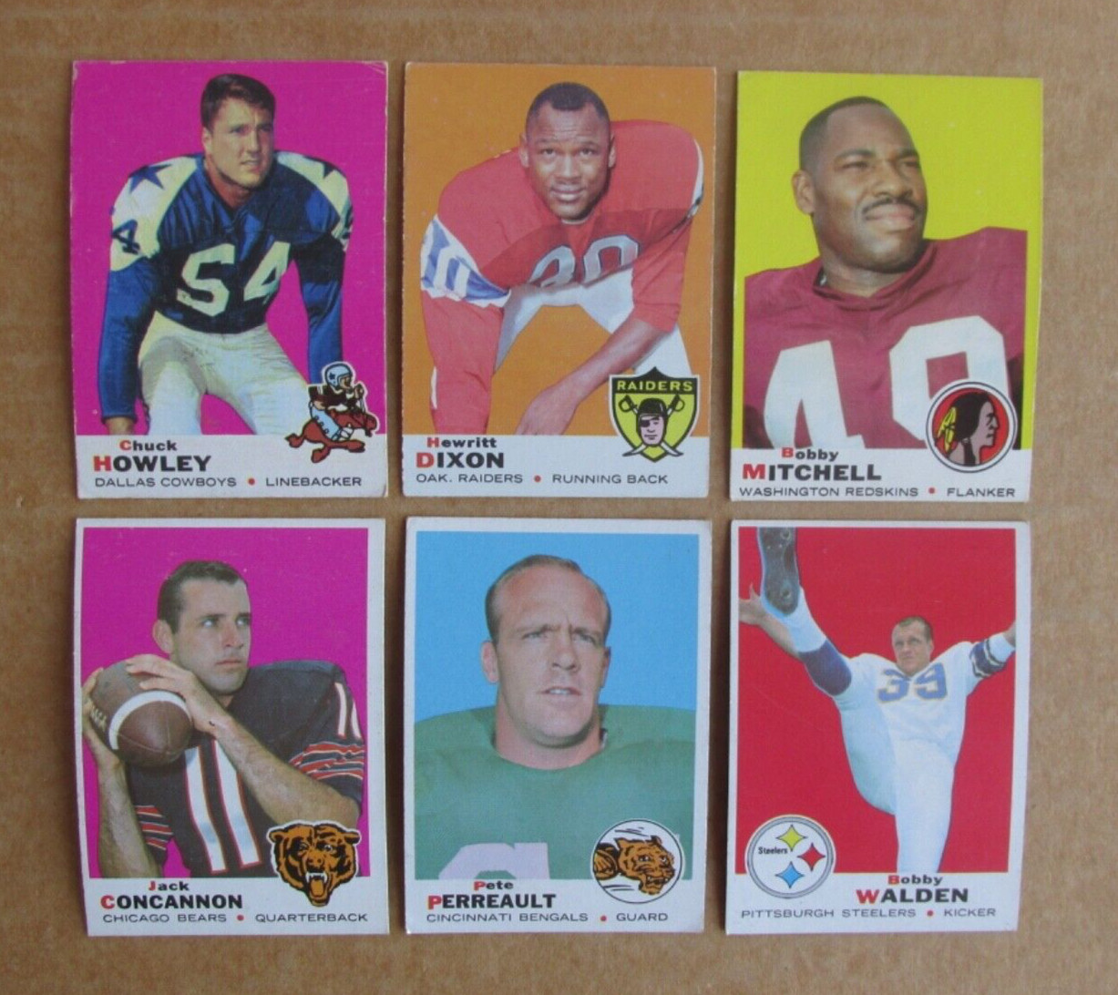 1969 TOPPS FOOTBALL CARD SINGLES #1-263 COMPLETE YOUR SET U-PICK UPDATED 7/23