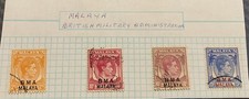 Malaya Stamps British Military Administration Used X 4