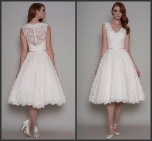 ebay tea length wedding dress