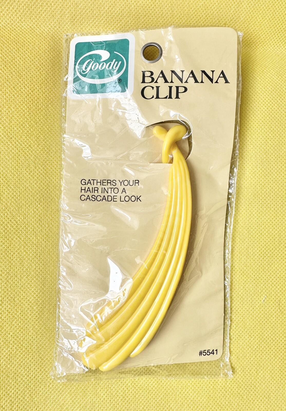 Vintage New 1987 Goody Yellow Banana Hair Clip 5541 … Gem