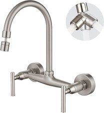 Wall Mount Kitchen Sink Faucet Wall Mounted Kitchen Faucets 8 Inch Center Double