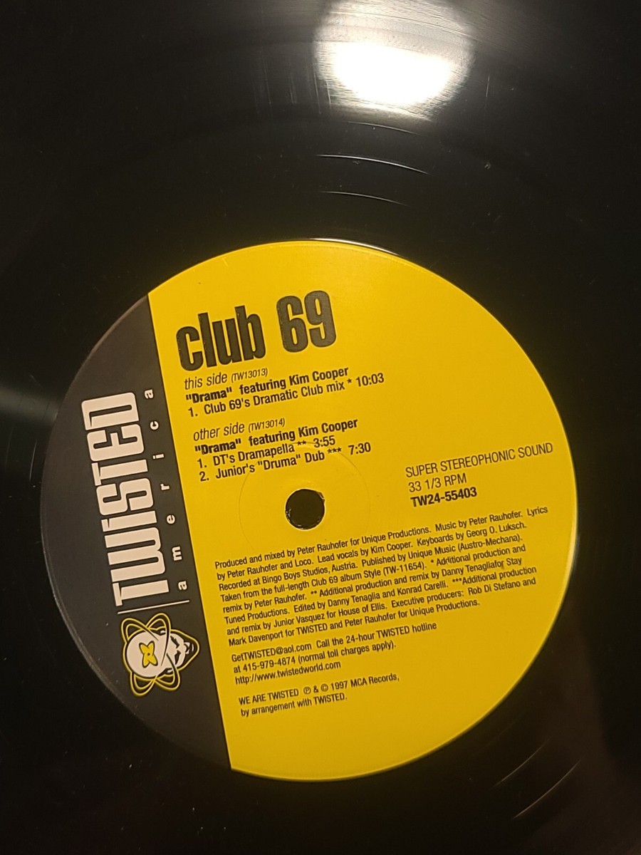 Club 69 Featuring Kim Cooper Drama Vinyl Record Danny Tenaglia