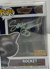 Sean Gunn signed & Quote Rocket 1211 Guardians of the Galaxy Vol 3 Funko JSA COA
