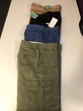 Men's Cargo Combat Shorts Cotton Chino Twill Knee Length Half Pants 6 Pockets