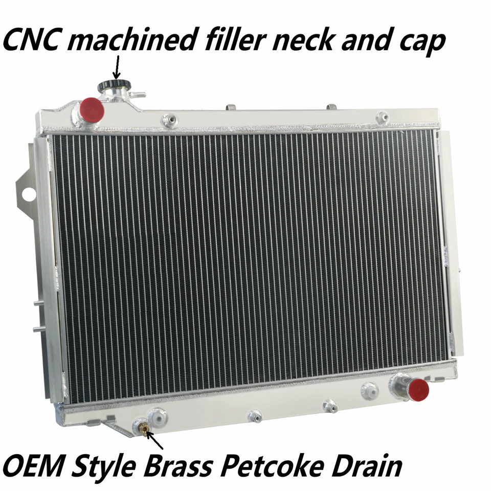 3 Row Aluminum Radiator For 1990-1998 1995 Toyota Land Cruiser Automatic/Manual Foto 2 de 4