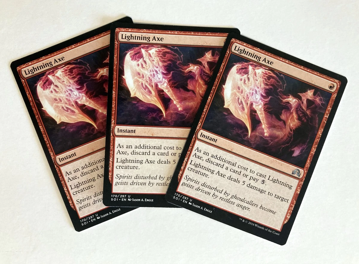 Lightning Axe (3) NM Shadows of Innistrad MTG Magic the Gathering | eBay