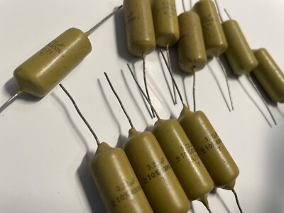 Lotto Di 3 Condensatori Fuzz Mustard Philips Mullard CL3/48 0.22uF 220nF 400V - NOS