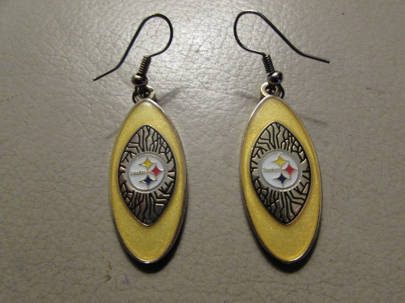 Pittsburgh Steelers Oval Shape Earrings 2007