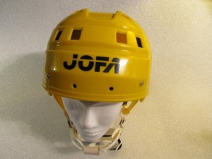Casque De Hockey Sur Glace Jofa 690L Vintage - Taille L - Jaune - Avec Grille - Fabriqué En Suède - Année 2006