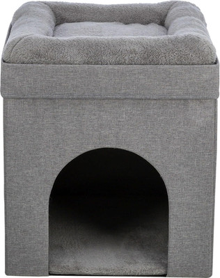 Crazy Cube Stackable Cat Condo with Sisal Scratching Surface & Reversible Plush