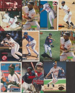 WAYNE KIRBY LOT OF 36 BASEBALL CARDS 10 DIFFERENT INDIANS VIRGINIA