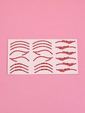 Red Rhinestone Face Gem Stickers For Eyes Nose Body Hair Decoration