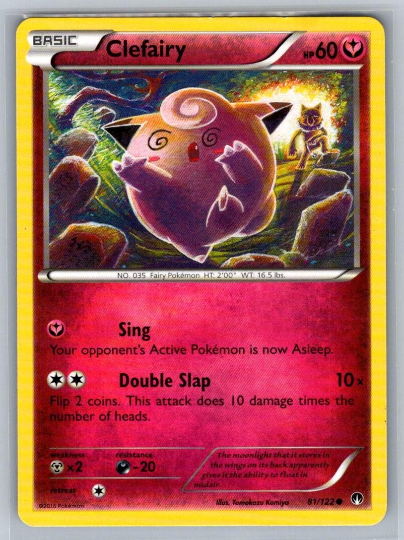 CLEFAIRY 81/122 C (TOMOKAZU KOMIYA) BREAKPOINT POKEMON LIGHTLY PLAYED CLEFAIRY