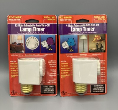VTG 12-hour Adjustable Auto Turn Off Lamp Timer EZ-Timer Lot Of 2