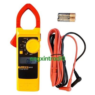 Fluke 301D AC/DC Clamp Meter 600A 600V Voltage Current Frequency Backlight