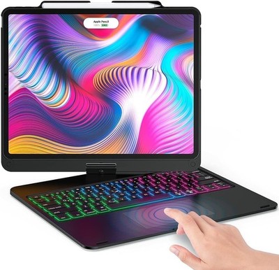 Touchpad Keyboard Case Rotate for iPad Pro 12.9-inch 3rd 4th 5th 6th Generation