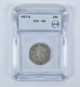 1927-S Standing Liberty Quarter G6 ICG *3177