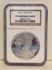 U.S. Mint 1991 American Eagle 1 oz Silver Proof NGC PF 69 Ultra Cameo