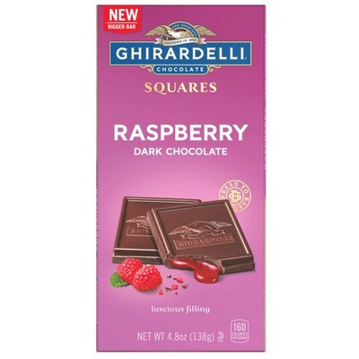 Ghirardelli Candy Bar Dark Chocolate & Raspberry, 4.8 oz (2 Pack)