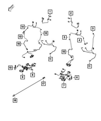 Genuine Mopar Sitzkissen-Kabelbaum 68230863AB OEM Für Vordersitz Links