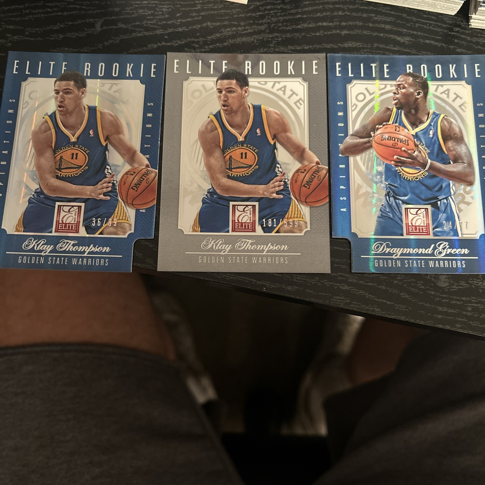 2012-13 Elite Elite Rookie Draymond Green /77, Klay Thompson /599 & /89