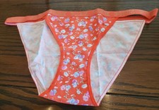 NWT VICTORIA'S SECRET PINK STRING BIKINI PANTIES COTTON /SPDX 381239 F9E L
