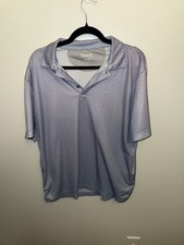 Etonic Performance Men  s Polo Golf Shirt Size Large Geometric Print Activewear