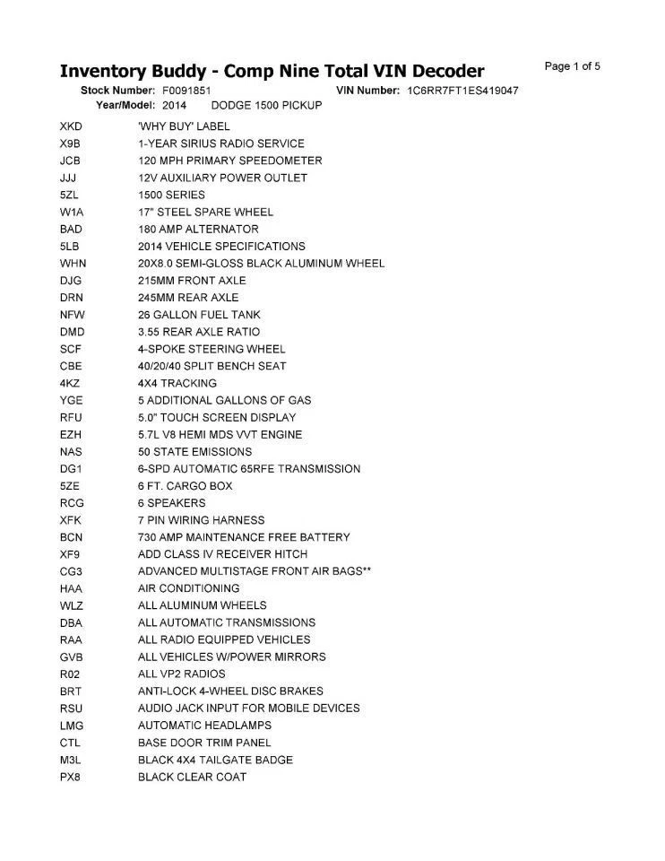 Espejo retrovisor Dodge Ram 1500 2014 atenuación manual OEM 267-00277 usado Foto 3 de 4