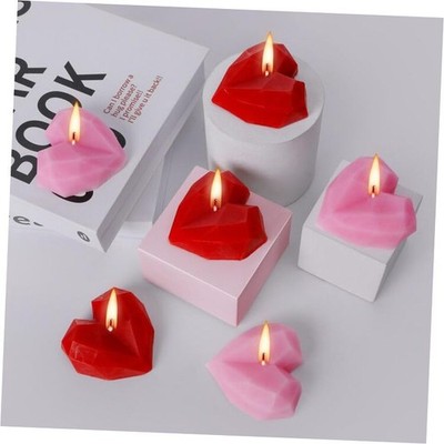 Pcs Valentine's Day Candles- Heart Shape Scented Candles- Handmade 6 Love
