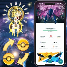 Pokémon PTC—TRADE — Shiny Necrozma —Special Background—Go Wild Area 2025—Digital