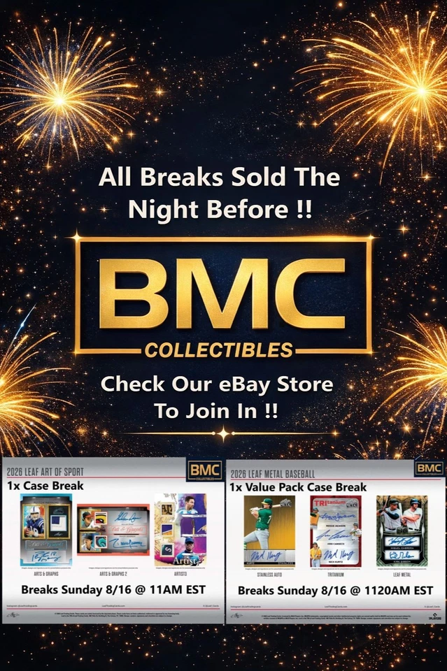 BMC Collectibles Pre-Sold Breaks 8/16